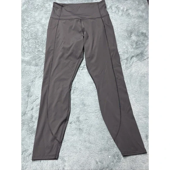 Greyson High Waisted Leggings Womens M Gray  Stretch Gym Activewear Pockets - Picture 2 of 14